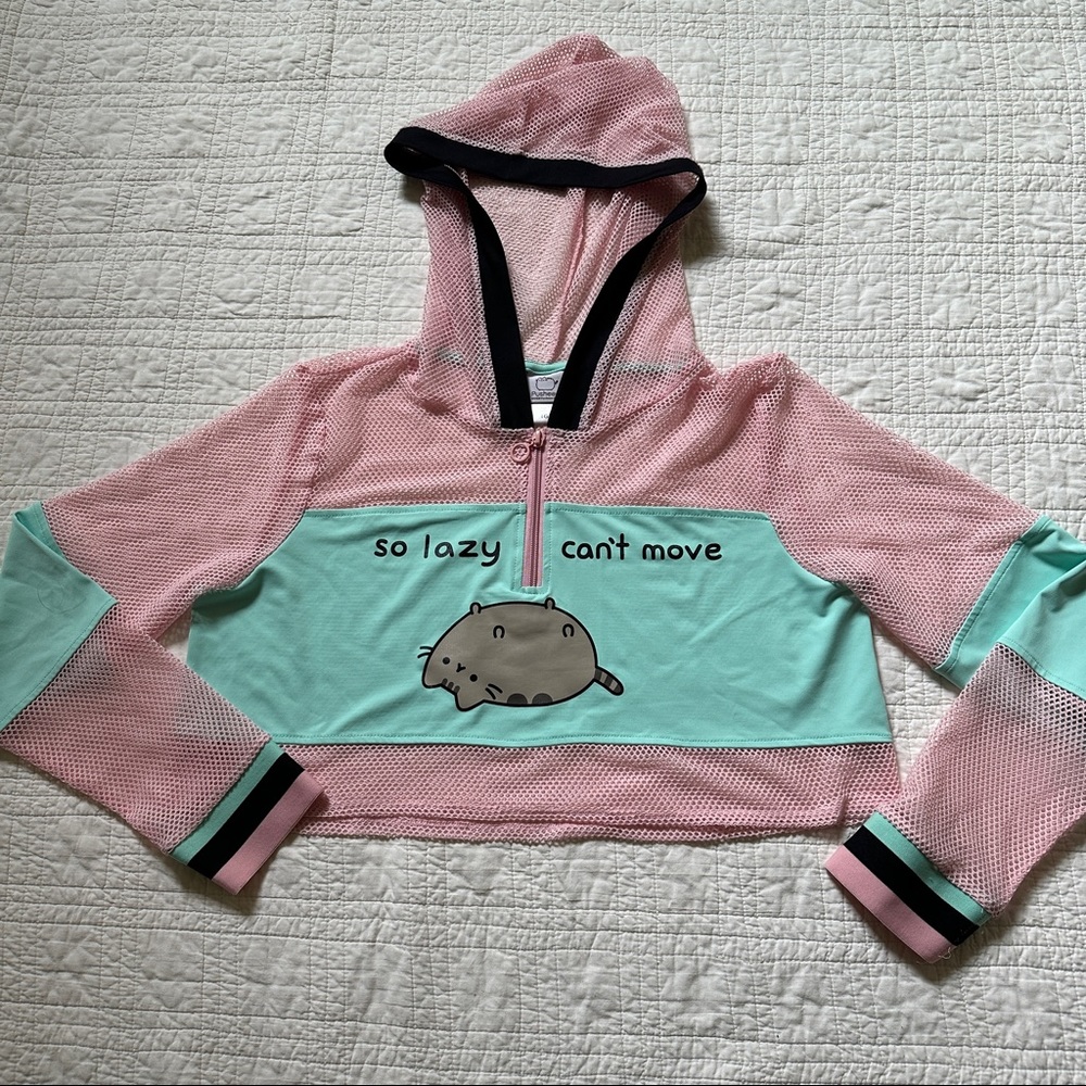 Pusheen Pastel Crop Top Mesh Large